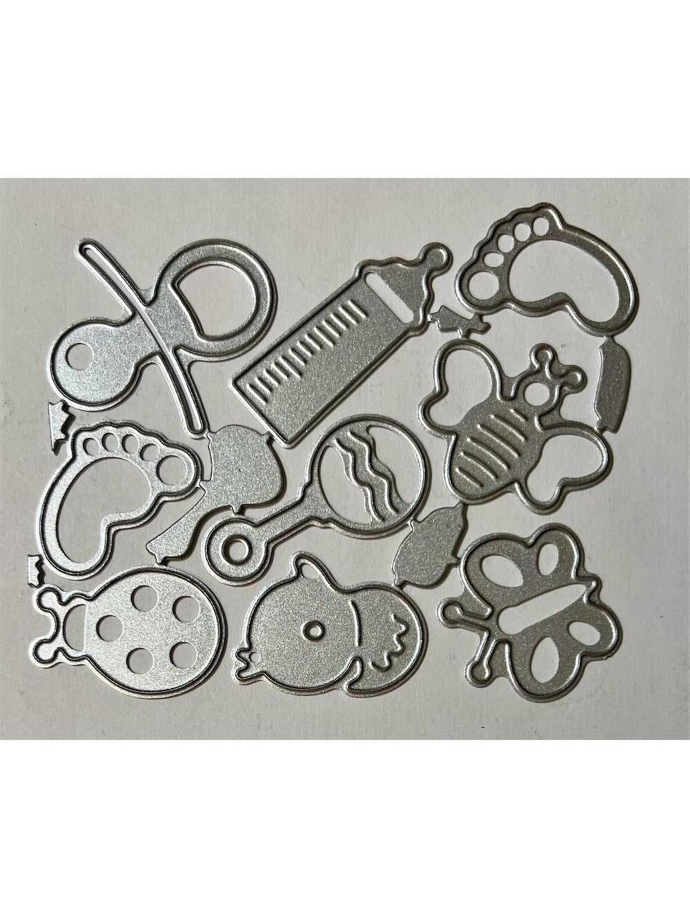 Baby Theme Metal Cutting Die Set 9 Pieces Card Making Scrapbooking Craft
